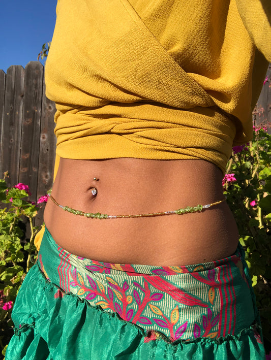 Peridot waist beads