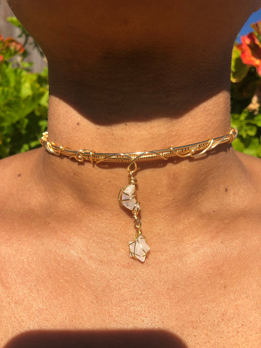 Moon & Star Moonstone Choker
