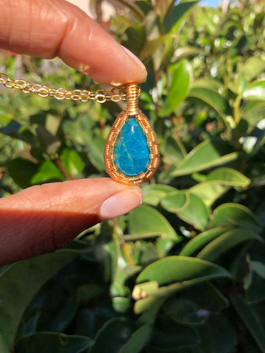 Blue Apatite Necklace