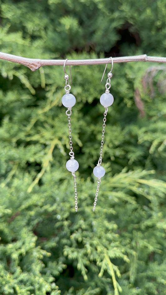 Moonstone Circle earrings