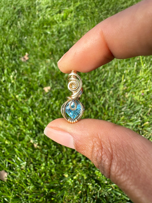 Blue Zircon necklace