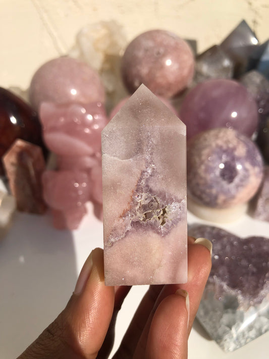 Pink Amethyst Druzy Tower