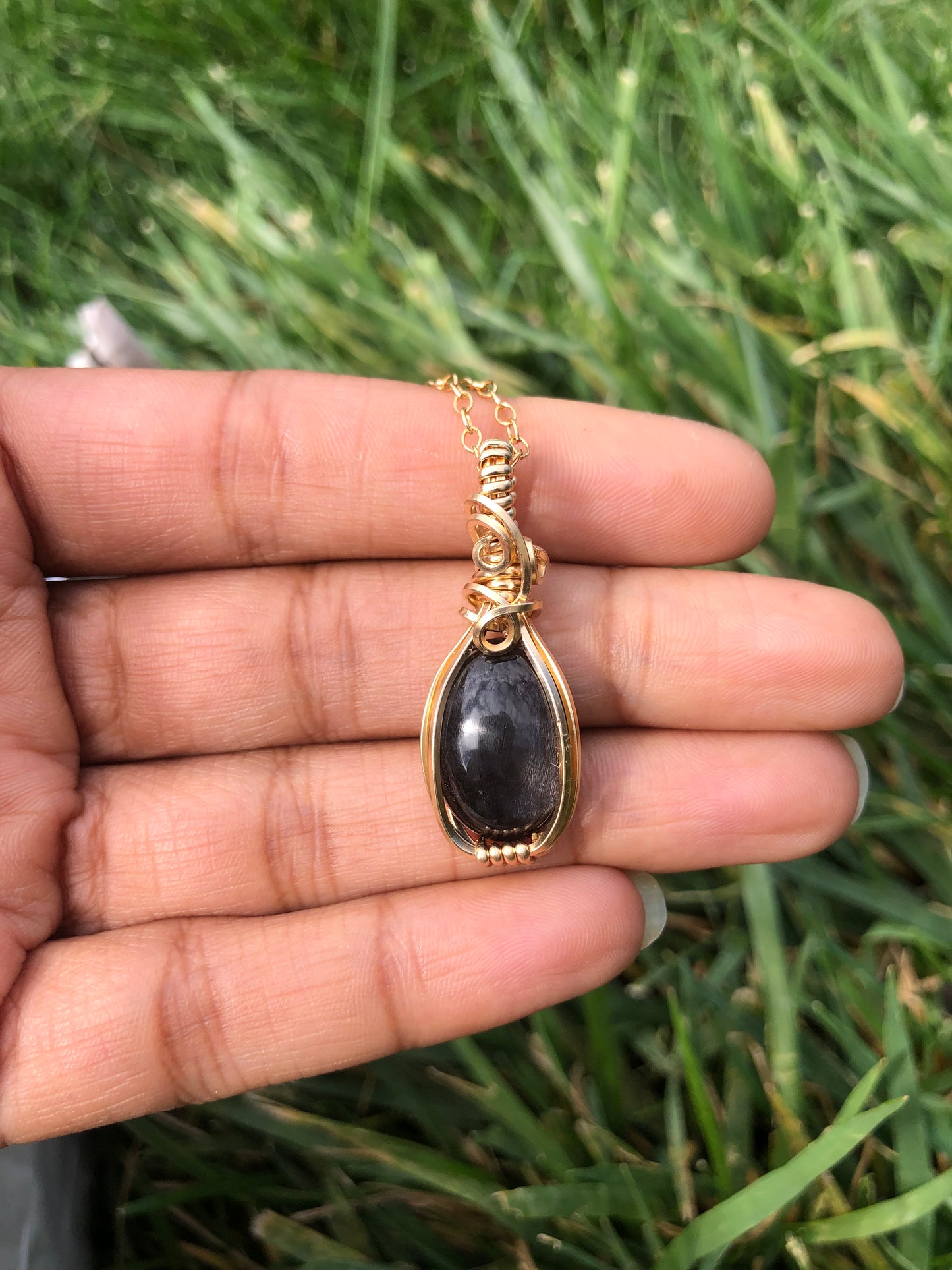 Black Moonstone necklace